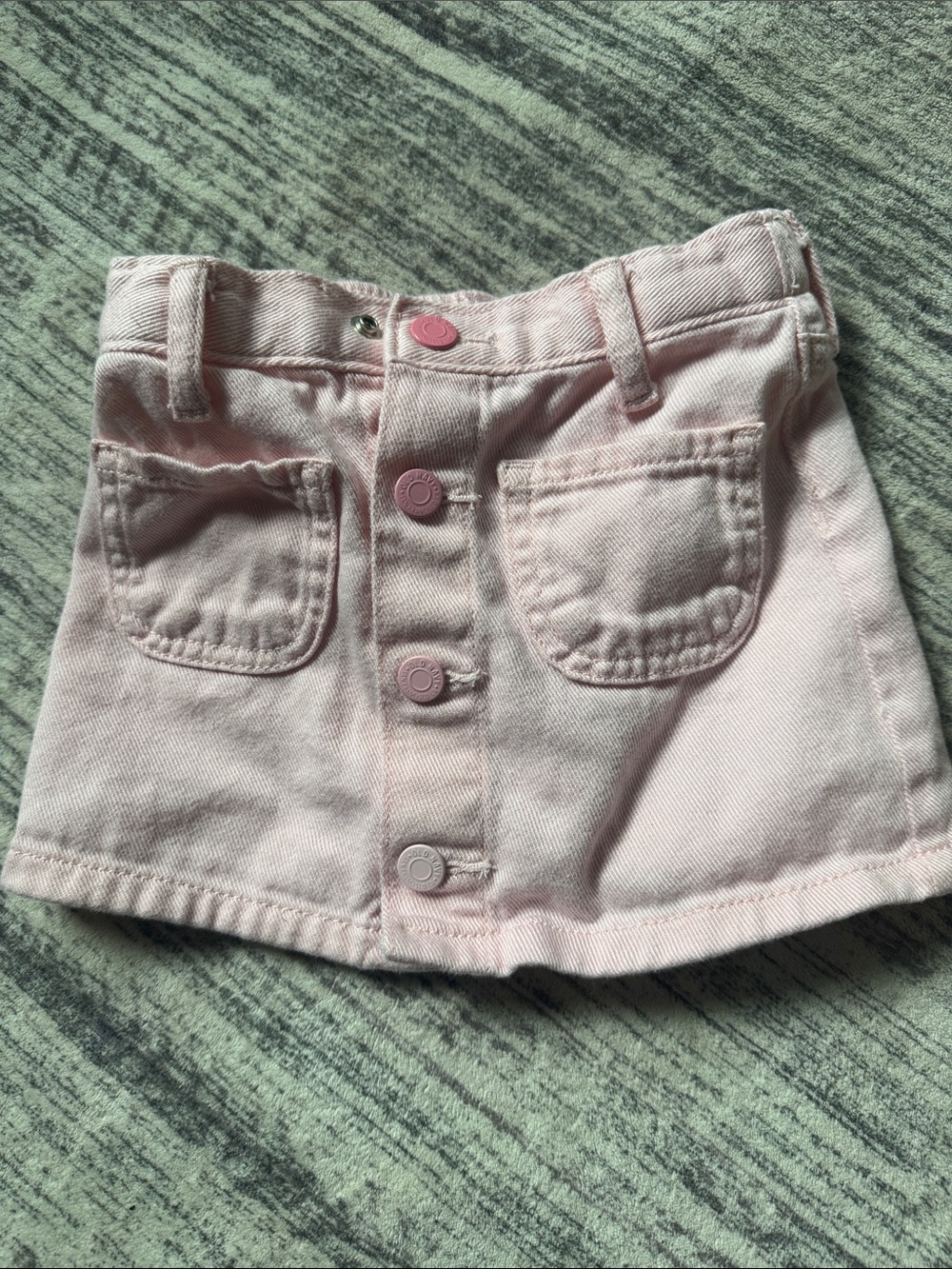 Old Navy Light Pink Button-Front Denim Skirt
